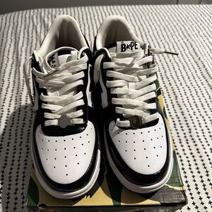 BAPE Black and White Sneakers